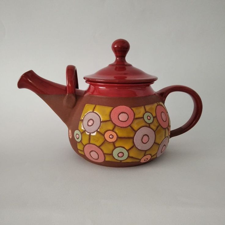 Handmade ceramic teapot.