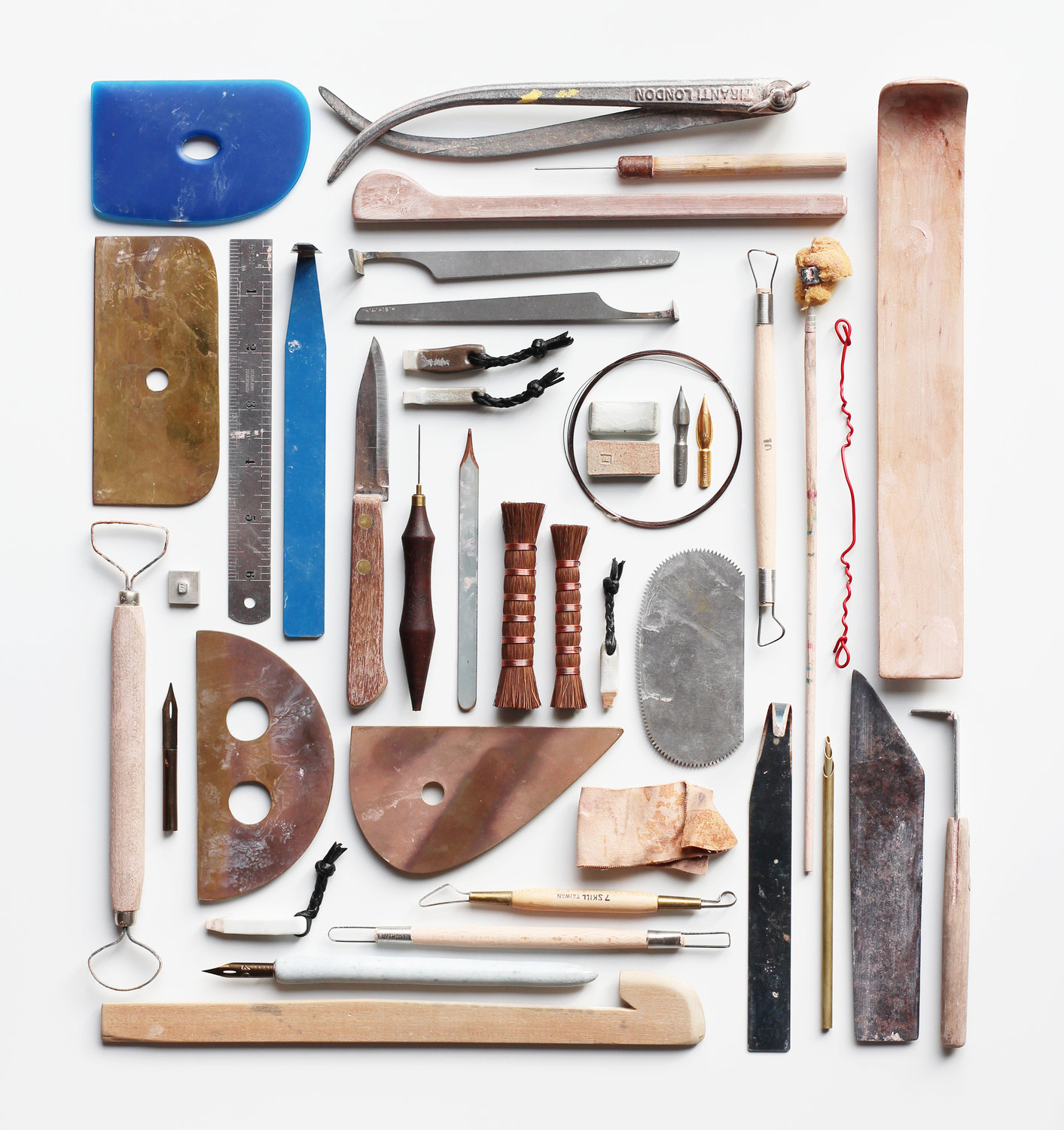 Variety of ceramic tools.
